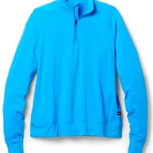 REÍ co-op blue quarter zip sweater